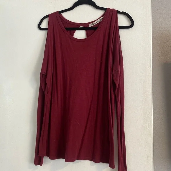 Michael Stars | Tops | Michael Stars Cut Out Shoulder Long Sleeve | Poshmark